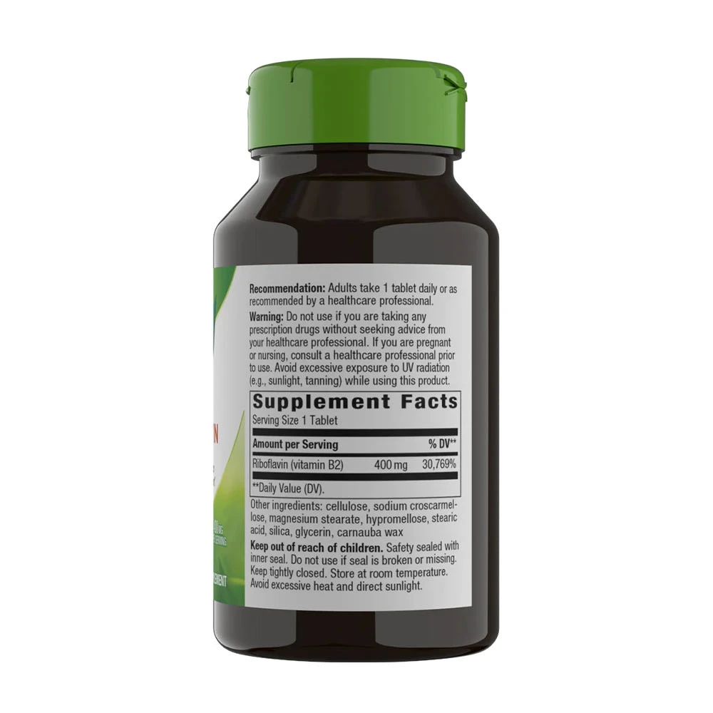 Natures Way Riboflavin Vitamin B2 30 Tablety - Obrázek 2