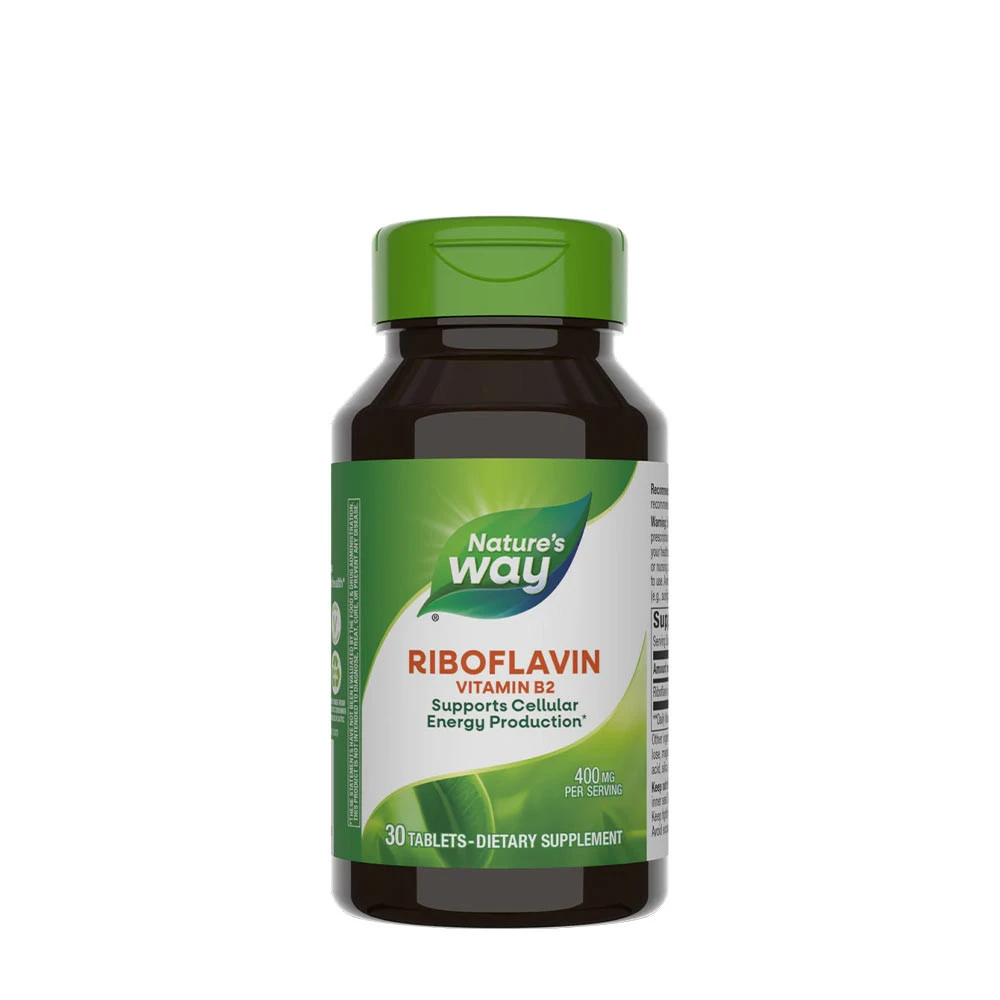 Natures Way Riboflavin Vitamin B2 (30 Tablets) - Eco Supplements CZ