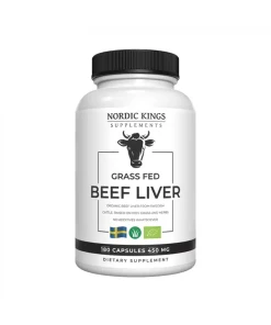 Nordic Kings 100% Grass-Fed Organic Beef Liver – 180 Capsules - Eco Supplements CZ