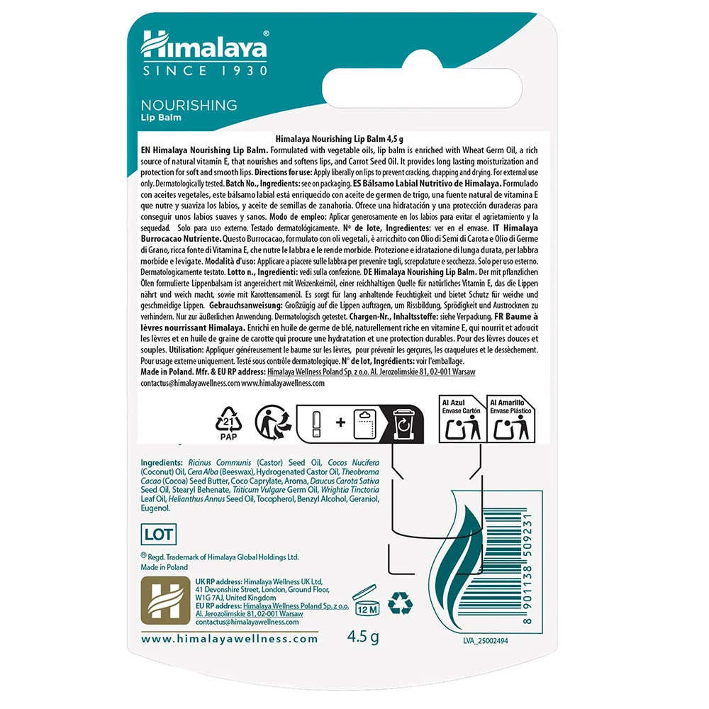 Himalaya Nourishing Lip Balm 4.5g - Obrázek 2