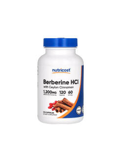 Nutricost Berberine HCl With Ceylon Cinnamon (120 Capsules) - Eco Supplements CZ