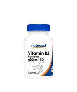 Nutricost Vitamin B2 Riboflavin 400 mg (30 Capsules) - Eco Supplements CZ