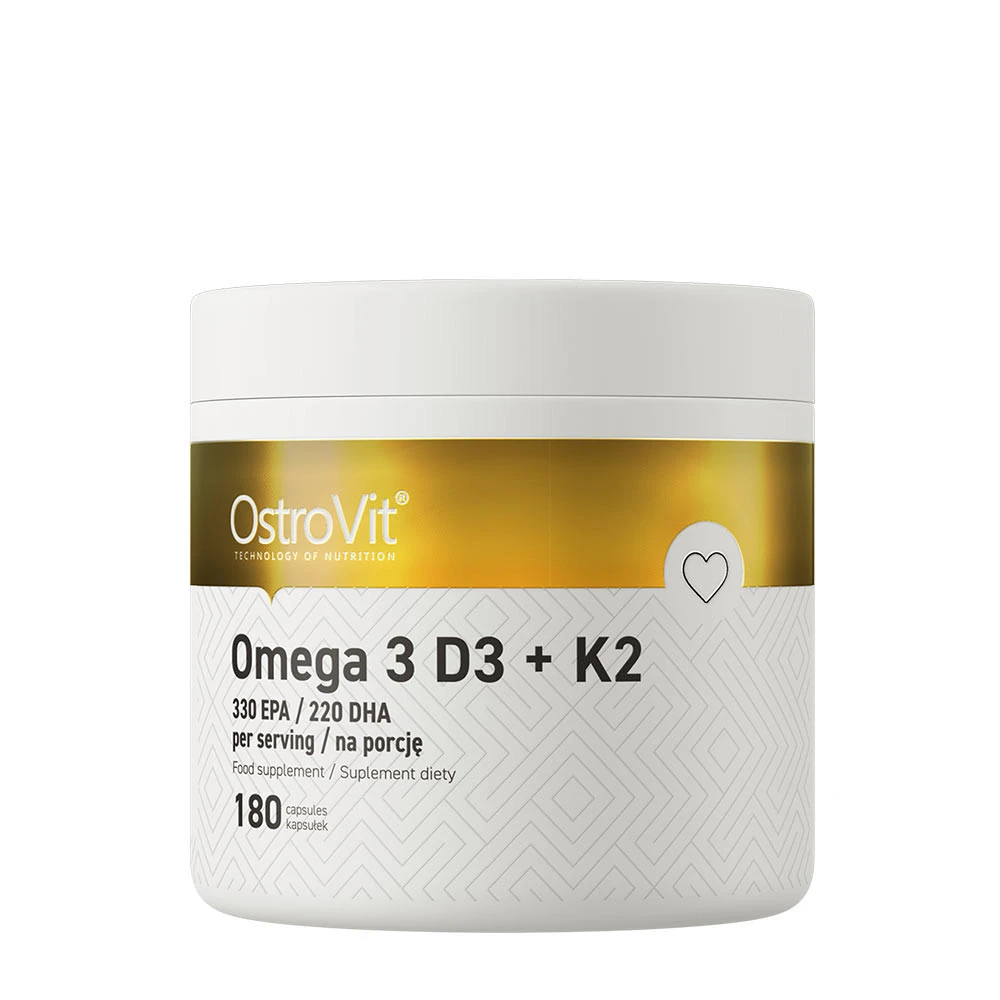 Ostrovit Omega 3 D3+K2 (180 Capsules) - Eco Supplements CZ