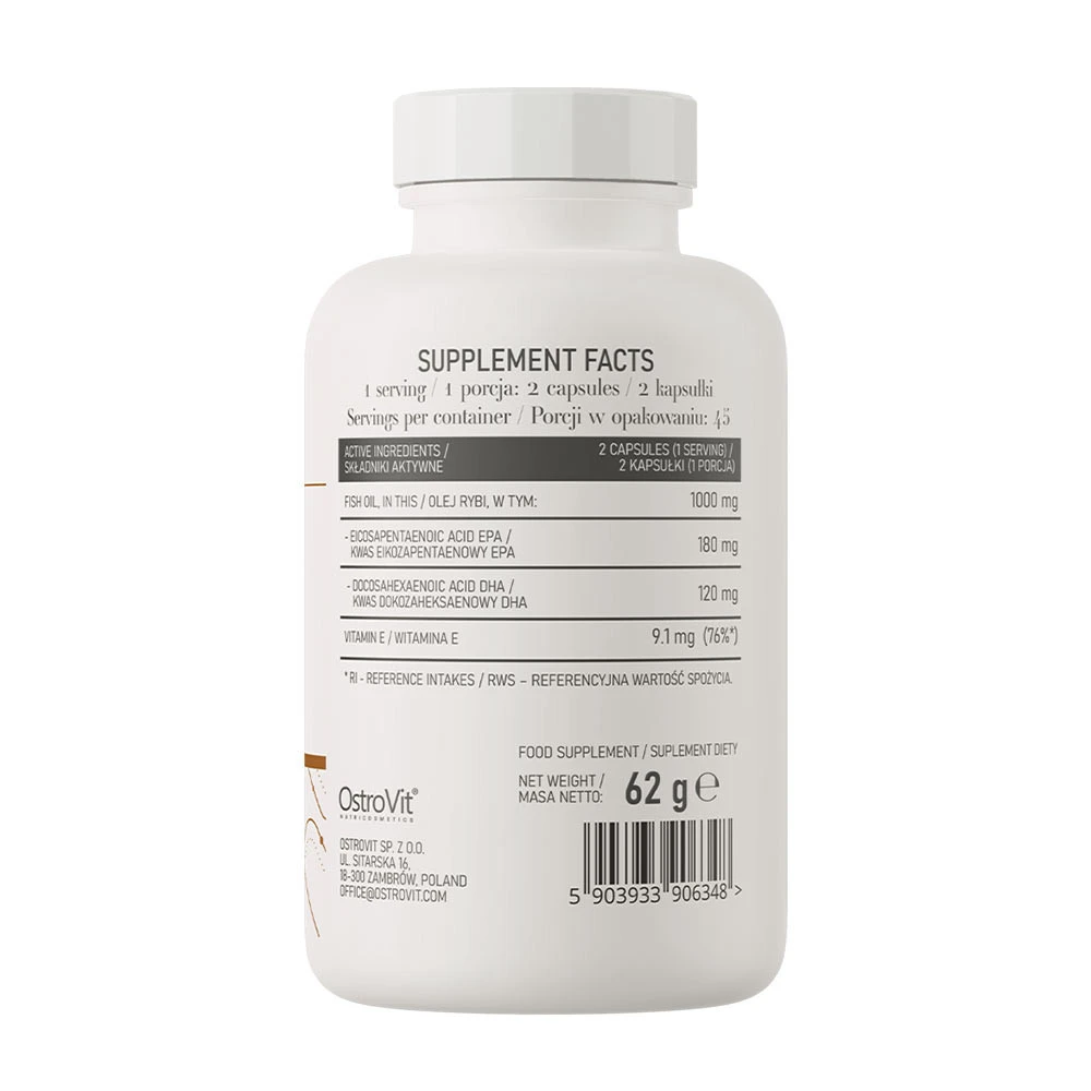 Ostrovit Omega 3 Easy To Swallow 90 Kapsle - Obrázek 2