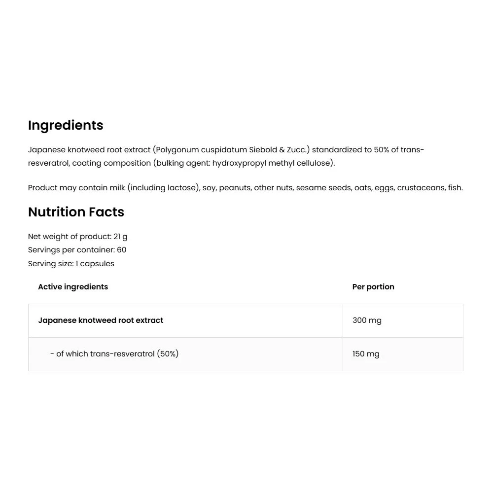 Ostrovit Resveratrol VEGE 60 Kapsle - Obrázek 2