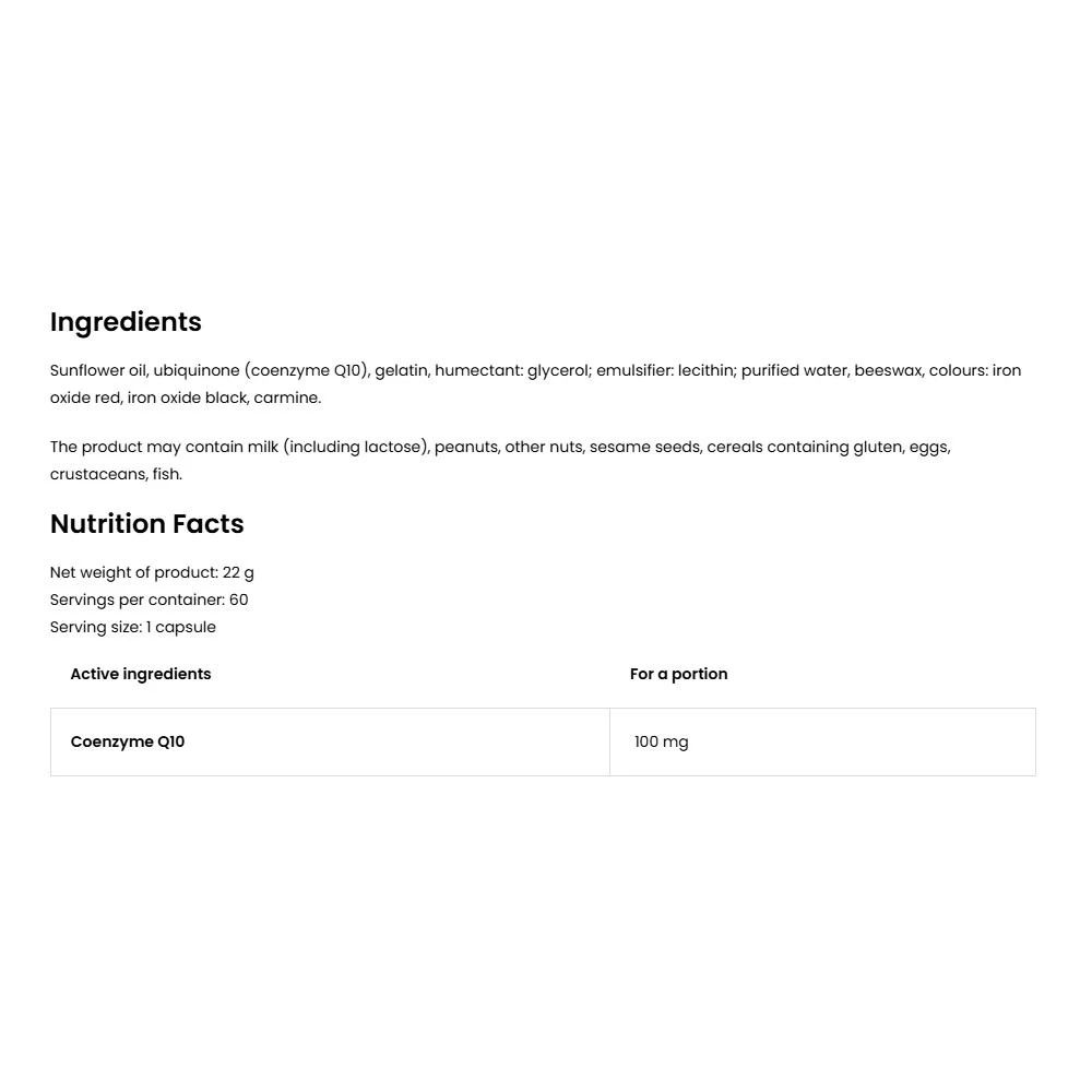 Ostrovit Ubiquinone Q10 100 mg 60 Kapsle - Obrázek 2
