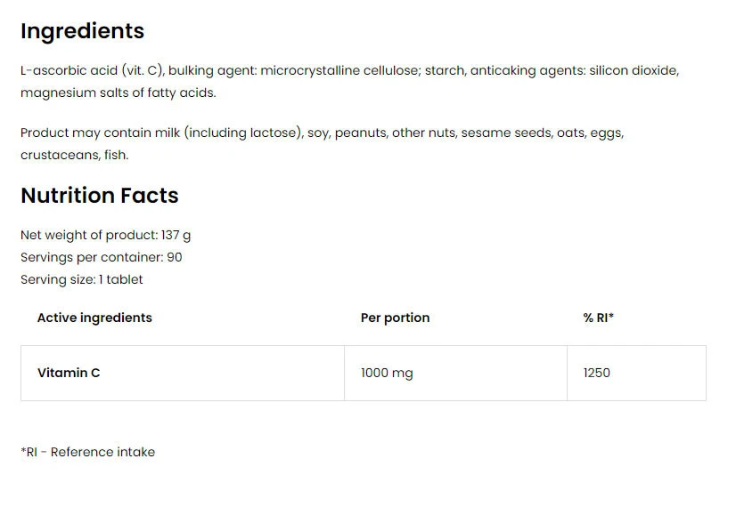 Ostrovit Vitamin C 1000 mg Tablety 90 ks - Obrázek 2