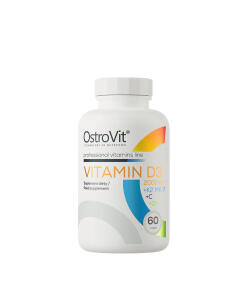Ostrovit Vitamin D3 2000 IU + K2 MK-7 + C + Zinc (60 Capsules) - Eco Supplements CZ