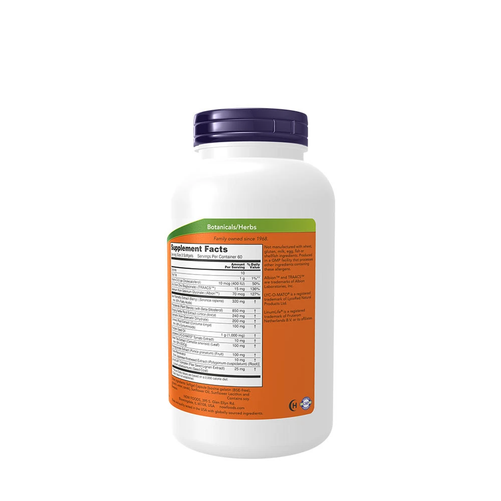 NOW Foods Prostate Health Clinical Strength 180 Softgelů - Obrázek 2