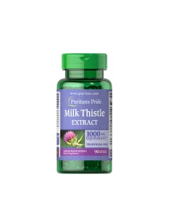 Puritans Pride Milk Thistle 4:1 Extract 1000 mg (Silymarin) (90 Softgels) - Eco Supplements CZ
