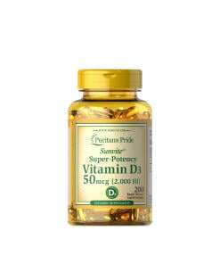 Puritans Pride Vitamin D3 2000 IU (200 Softgels) - Eco Supplements CZ