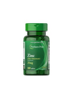 Puritan's Pride Zinc 25 mg (100 Tablets) - Eco Supplements CZ