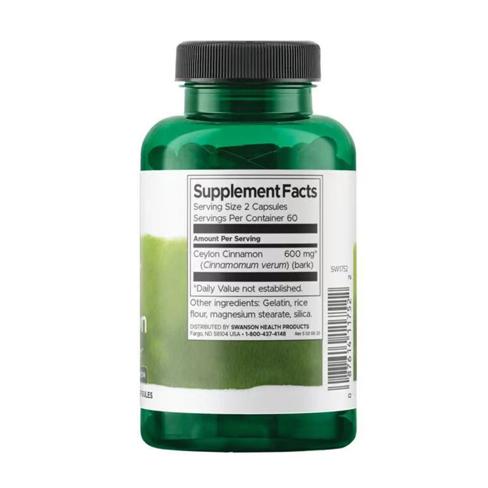 Swanson True Cinnamon 300mg 120 Kapsle - Obrázek 3