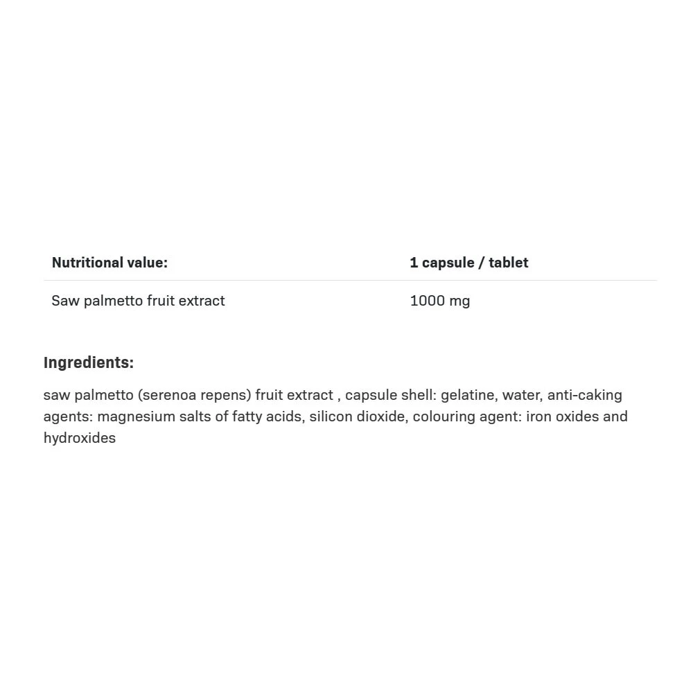 Allnutrition Saw Palmetto 90 Kapsle - Obrázek 2