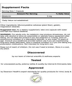 Swanson Melatonin 5 mg 60 Kapsle