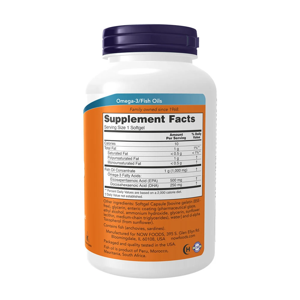 NOW Foods Ultra Omega-3 180 Softgelů - Obrázek 2