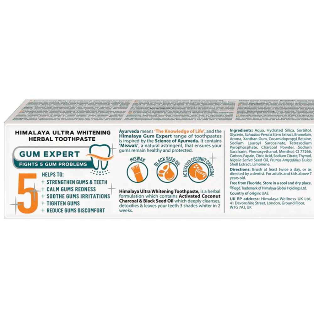 Himalaya Ultra Whitening Herbal Toothpaste 75 ml - Obrázek 2