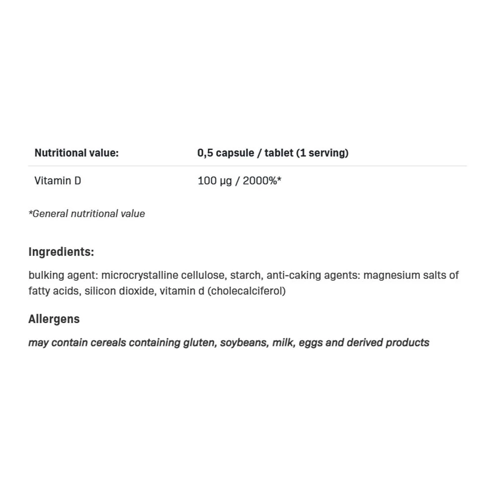 Allnutrition Vit D3 8000 120 Tablet - Obrázek 2