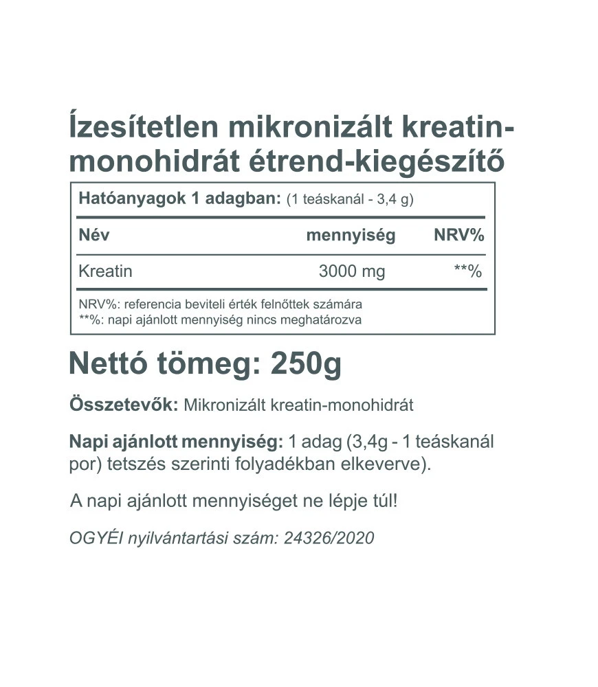 Vitaking Creatine 100% Prášek 250 g - Obrázek 2