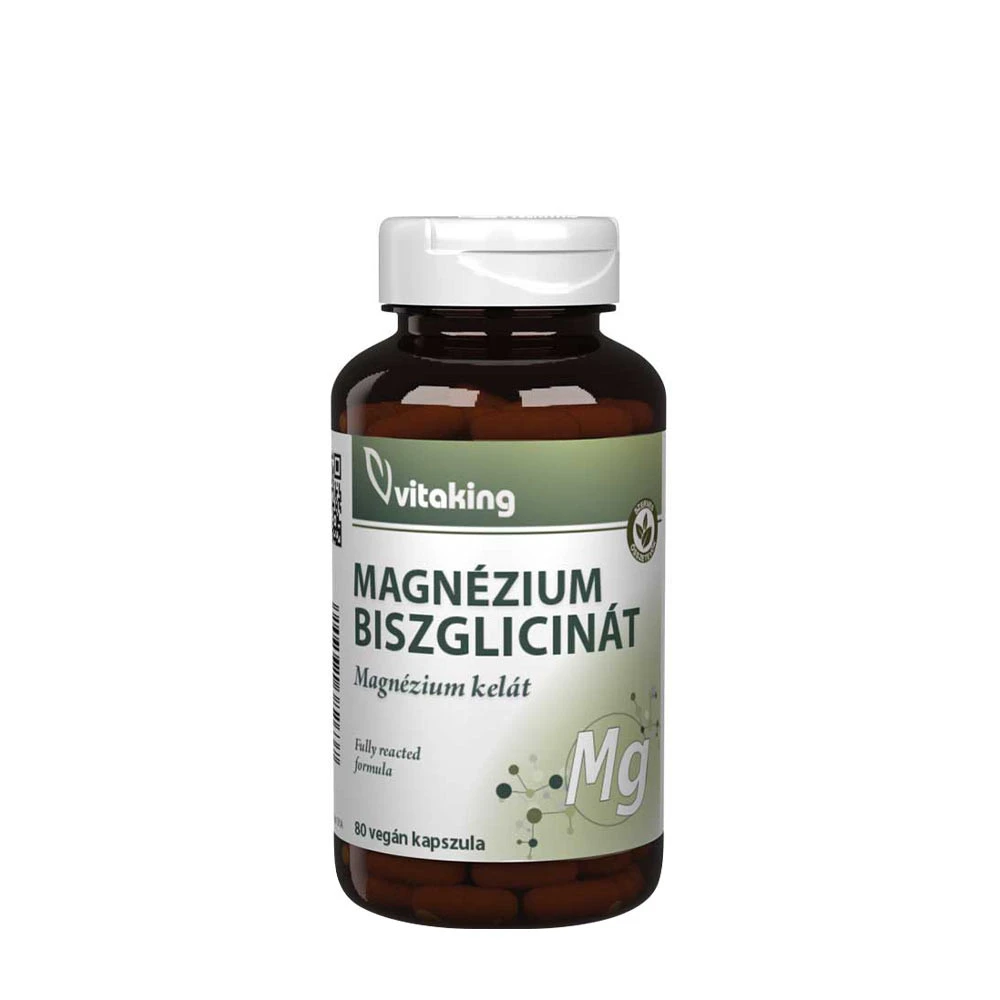 Vitaking Organic Magnesium Bisglycinate (80 Capsules) - Eco Supplements CZ