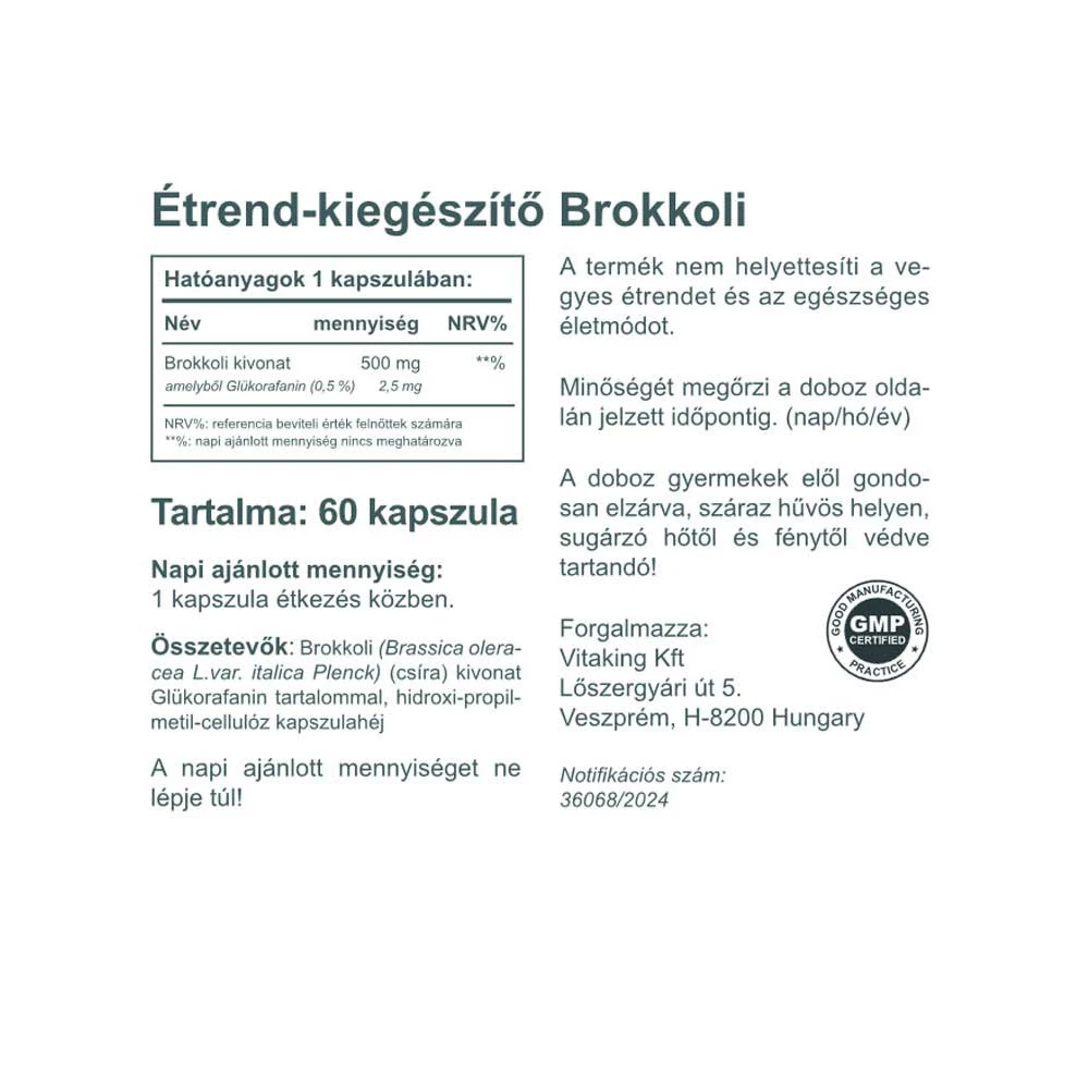 Vitaking Sulforaphane From Broccoli 400 mcg 60 Kapsle - Obrázek 2